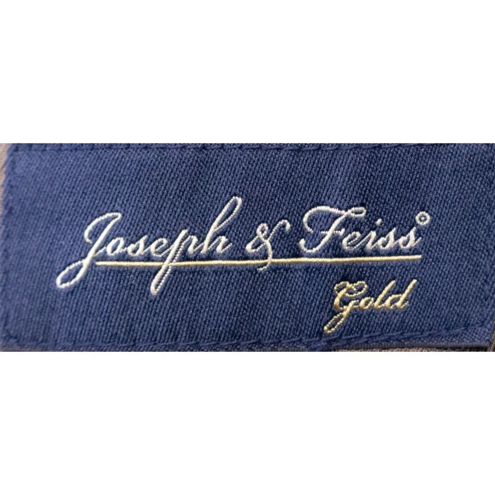 Joseph & Feiss Gold Blazer Mens 48R Beige 100% Wool Sport Coat Jacket Classic